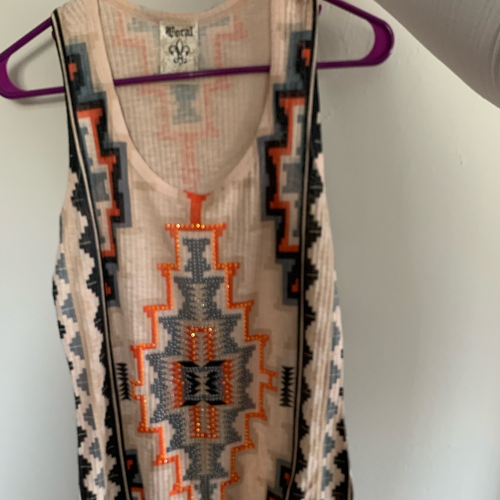 Vocal USA Aztec print tank
